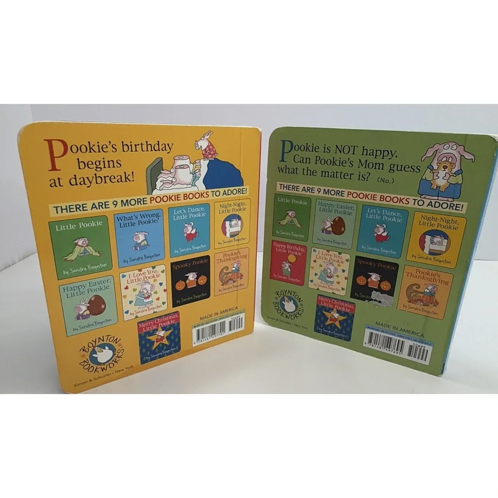 2 Little Pookie Books Birthday, Little Pookie & What's Wrong? Boynton,Sandra NEW